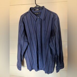 Beverly Hills Polo Club Navy Striped Shirt